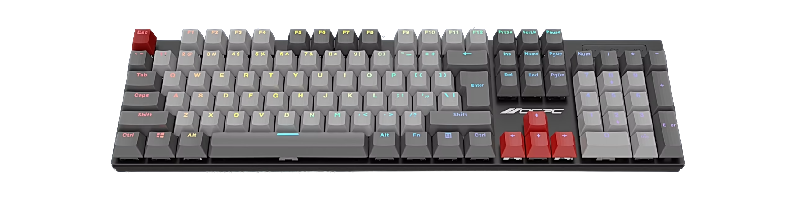 OCPC Zero Pro Gaming 104K – USB – RGB EFFECT – Mechanical Keyboard (NEW)