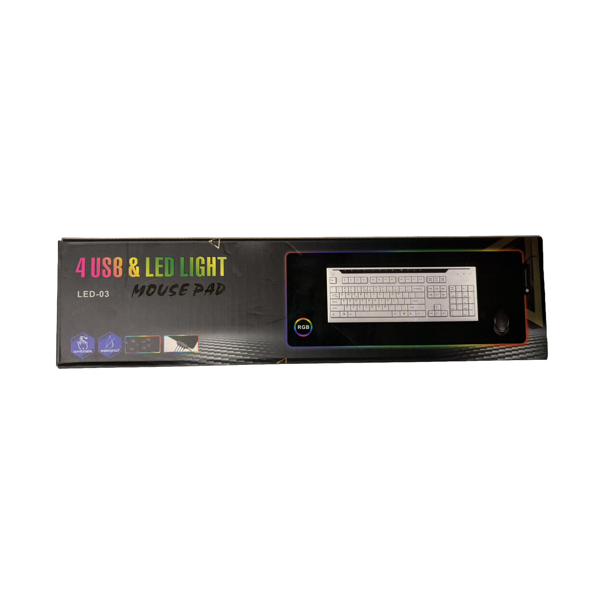 4 USB & LED Light Mousepad / Desk Mat