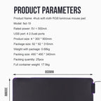 4 USB & LED Light Mousepad / Desk Mat