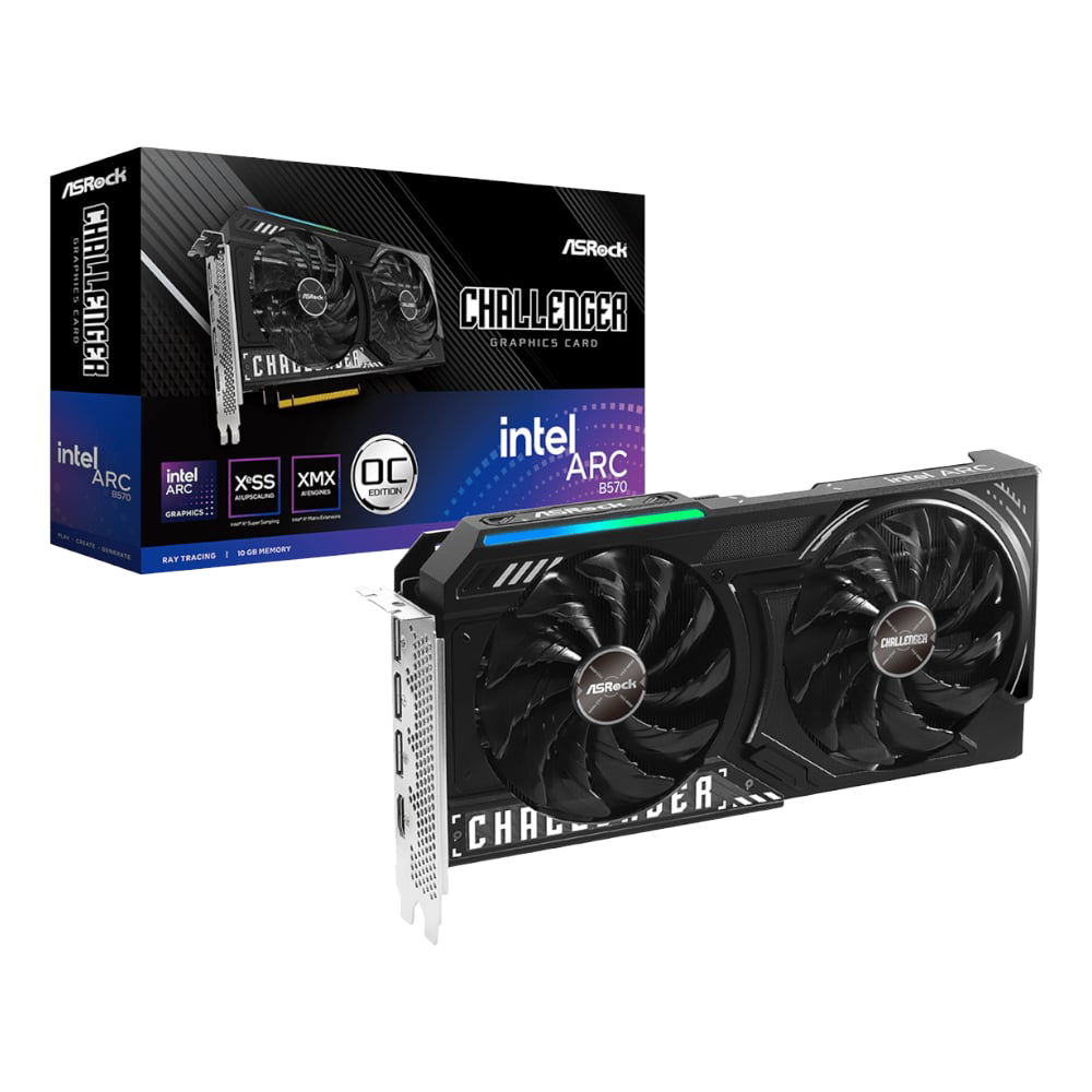 ASRock Intel Arc B570 Challenger OC 10GB GDDR6 160-BIT Graphics Card (NEW SEALED)