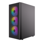 Antec AX27 RGB ELITE ATX Gaming Chassis WITH 4 RGB FANS – Black (NEW)