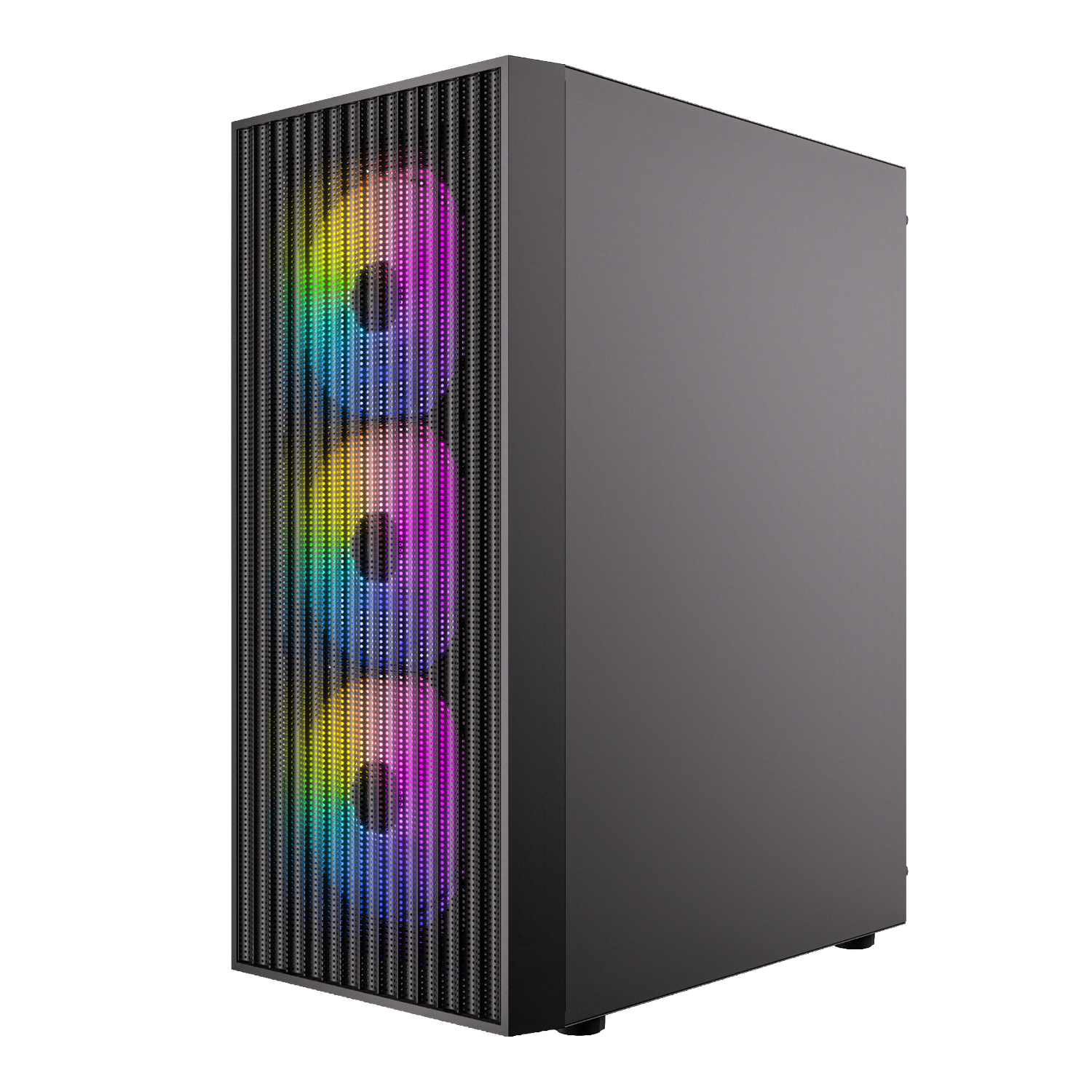 Antec AX27 RGB ELITE ATX Gaming Chassis WITH 4 RGB FANS – Black (NEW)