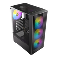 Antec AX27 RGB ELITE ATX Gaming Chassis WITH 4 RGB FANS – Black (NEW)