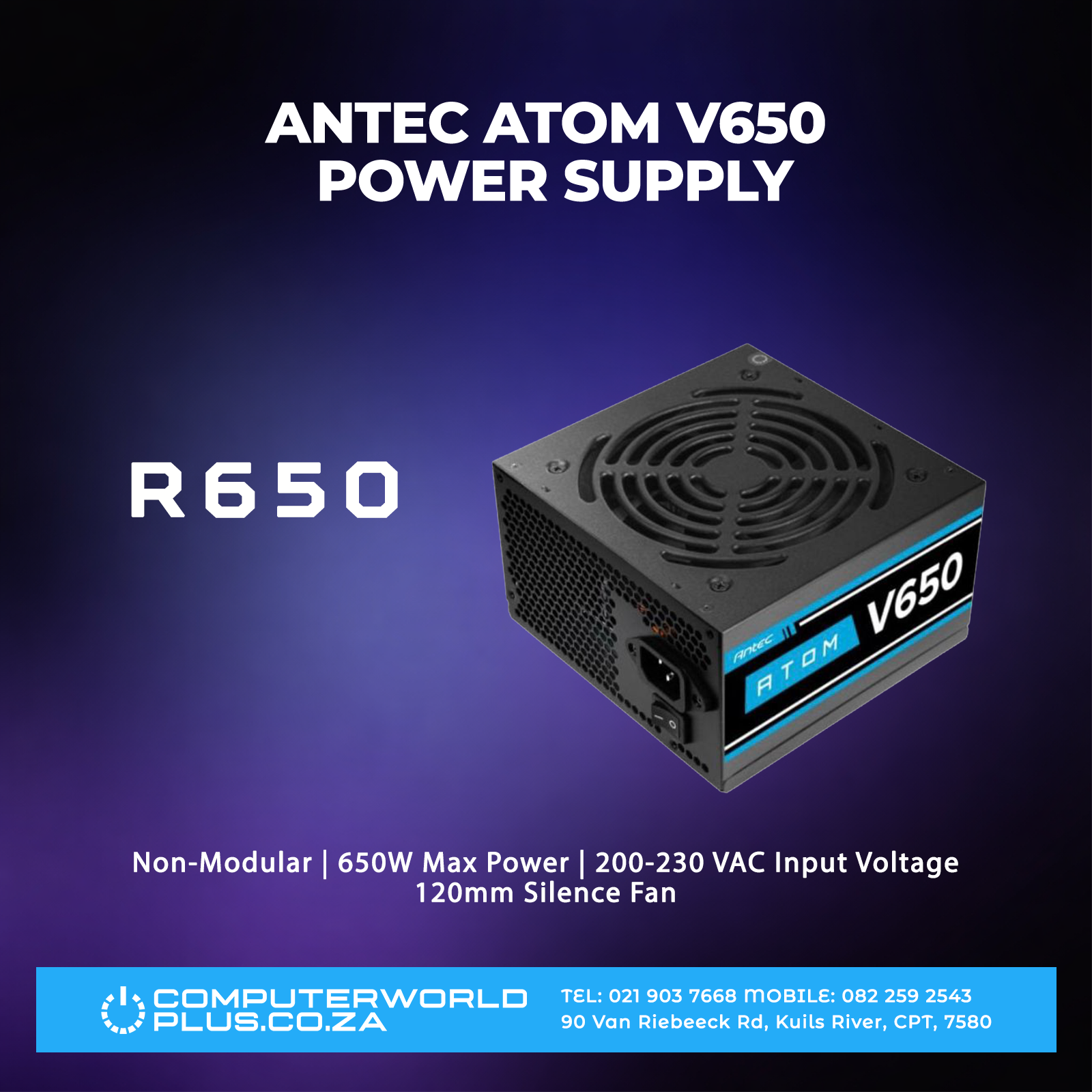 Antec Atom V650 Non-Modular Power Supply