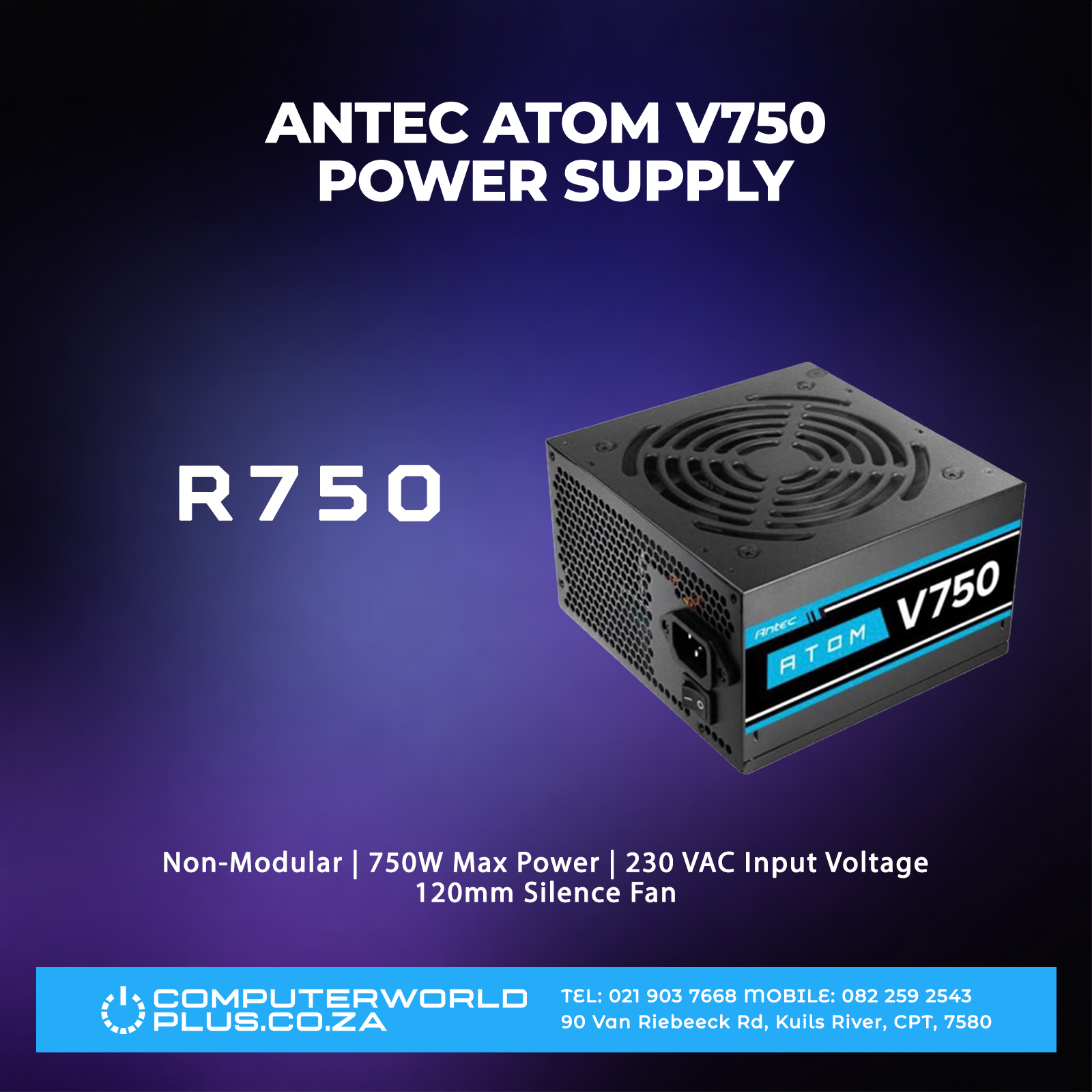 Antec Atom V750 Non-Modular Power Supply