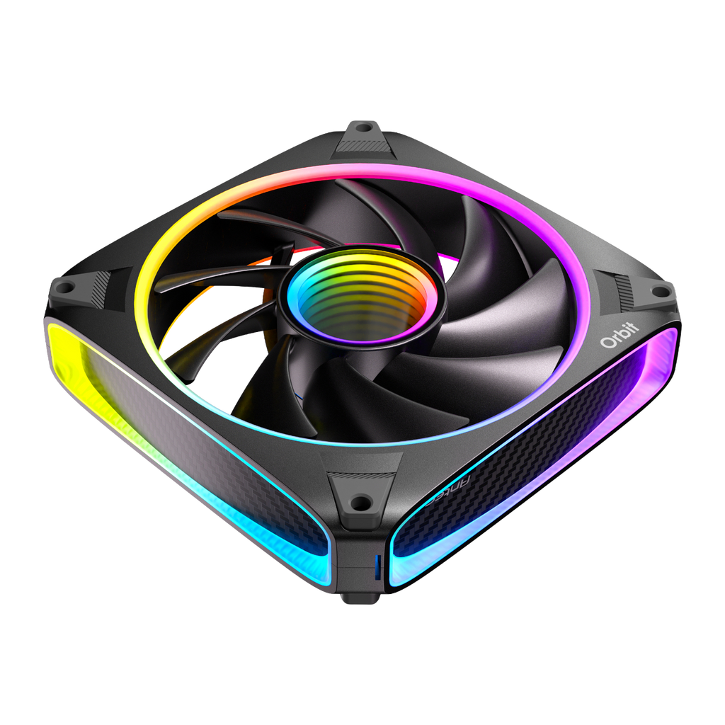 Antec ORBIT PWM 120mm 9 BLADE ARGB Fan 3 Pack – Black (NEW)