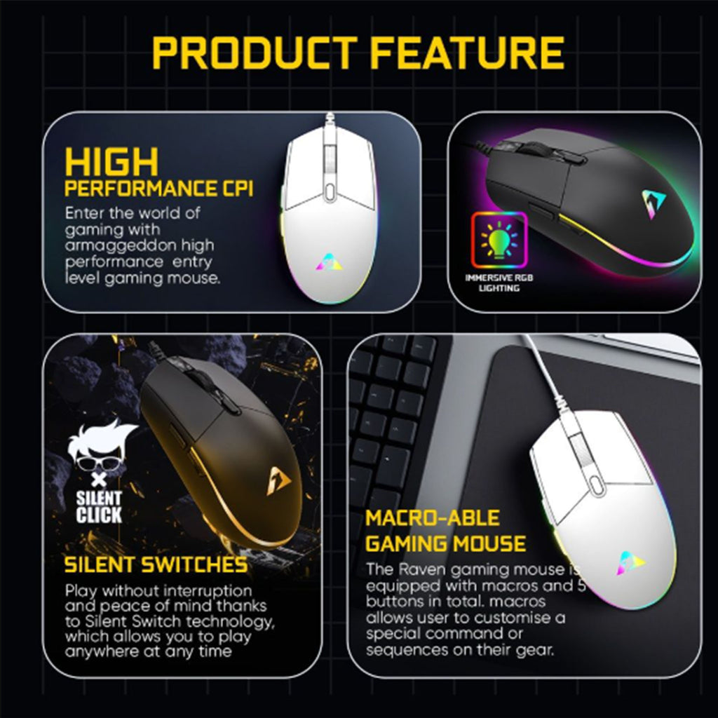 Armaggeddon Raven III Sigma Wired Gaming Mouse