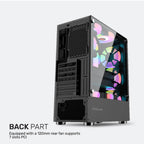 Armaggeddon Triton 3 ATX Gaming Case with 3xARGB Fans - Black