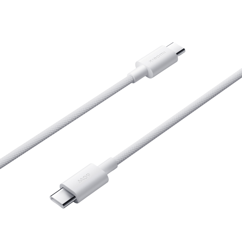 Xiaomi 3A Braided USB Type-C to USB Type-C Cable 1M – White (WHITE)
