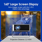 HTPNEO H80 4K FHD Smart Home Theatre Projector (NEW SEALED)
