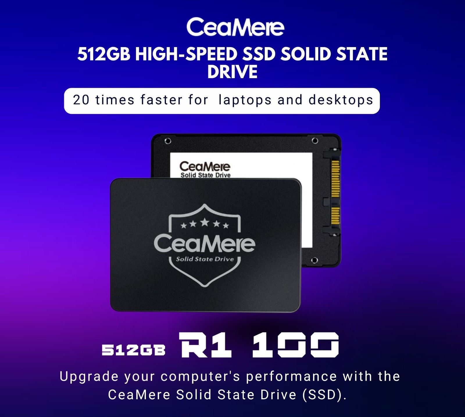 CeaMere 512GB High-Speed Solid-State-Drive