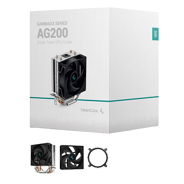 DeepCool AG200 Single-Tower CPU Air Cooler With 2X Direct Contact Copper Heatpipes (NEW SEALED)