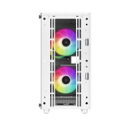 DeepCool CC360 White Micro-ATX Case With Mesh Front Panel, 3X 120mm Pre-Installed A-RGB Black Fans (NEW SEALED)