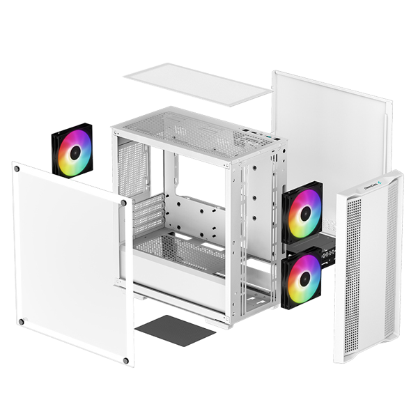 DC CC560WH-V2 ATX MID-TOWER W/TG+4XFANS (NEW SEALED)