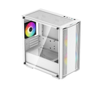 DeepCool CC360 White Micro-ATX Case With Mesh Front Panel, 3X 120mm Pre-Installed A-RGB Black Fans (NEW SEALED)