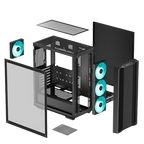 DeepCool CC560BK-V2 ATX Mid-Tower Case With 4X Pre-Installed 120mm LED Fans (NEW SEALED)