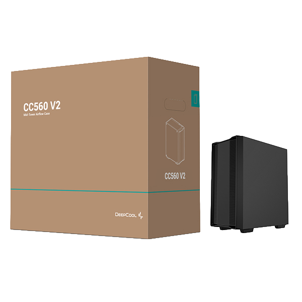 DeepCool CC560BK-V2 ATX Mid-Tower Case With 4X Pre-Installed 120mm LED Fans (NEW SEALED)