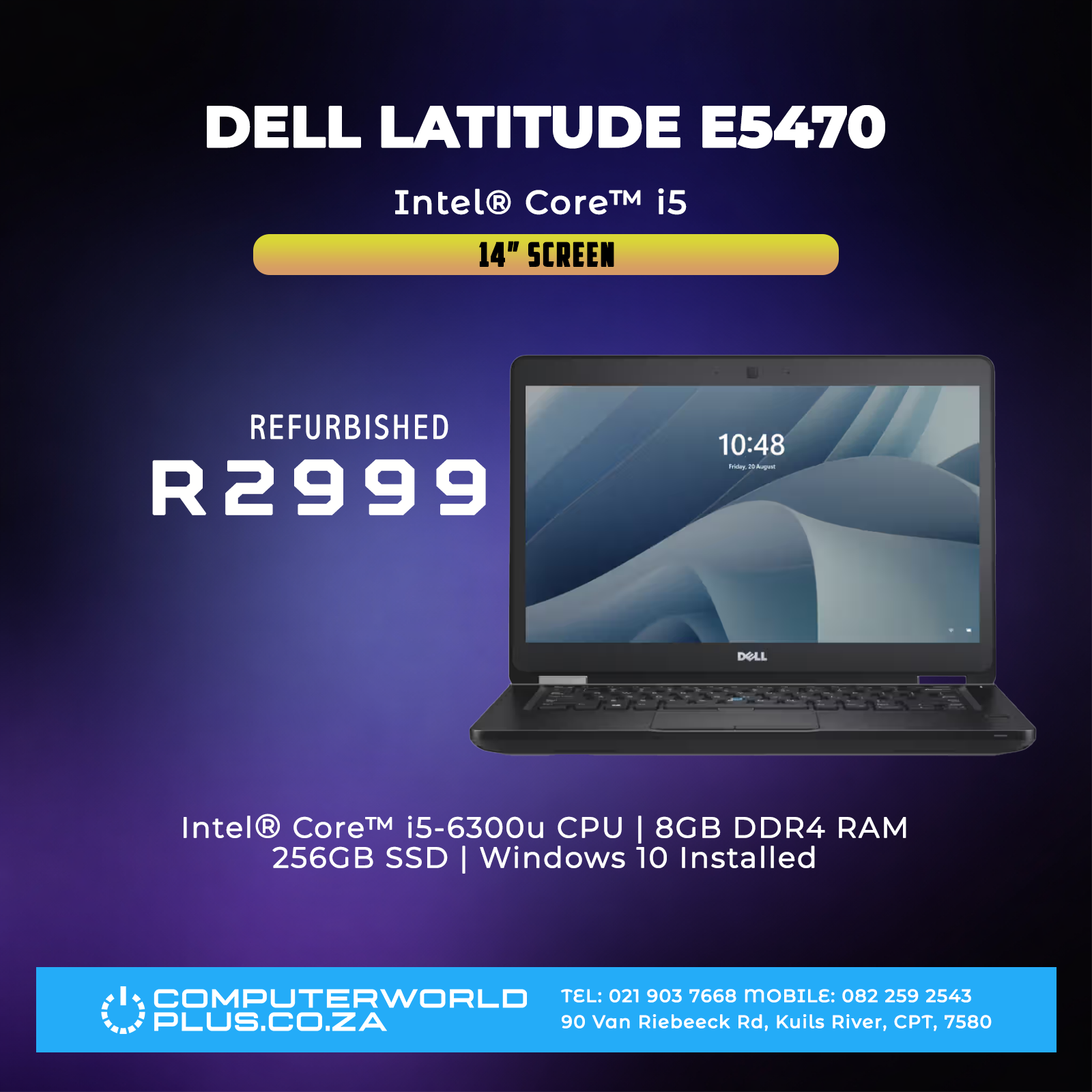 Dell Latitude E5470 14" Laptop | Intel Core i5 | REFURBISHED