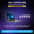 Dell Vostro 5568 Laptop | NEW BATTERY | 7th Gen Core i7 | Nvidia Graphics (REFURBISHED)