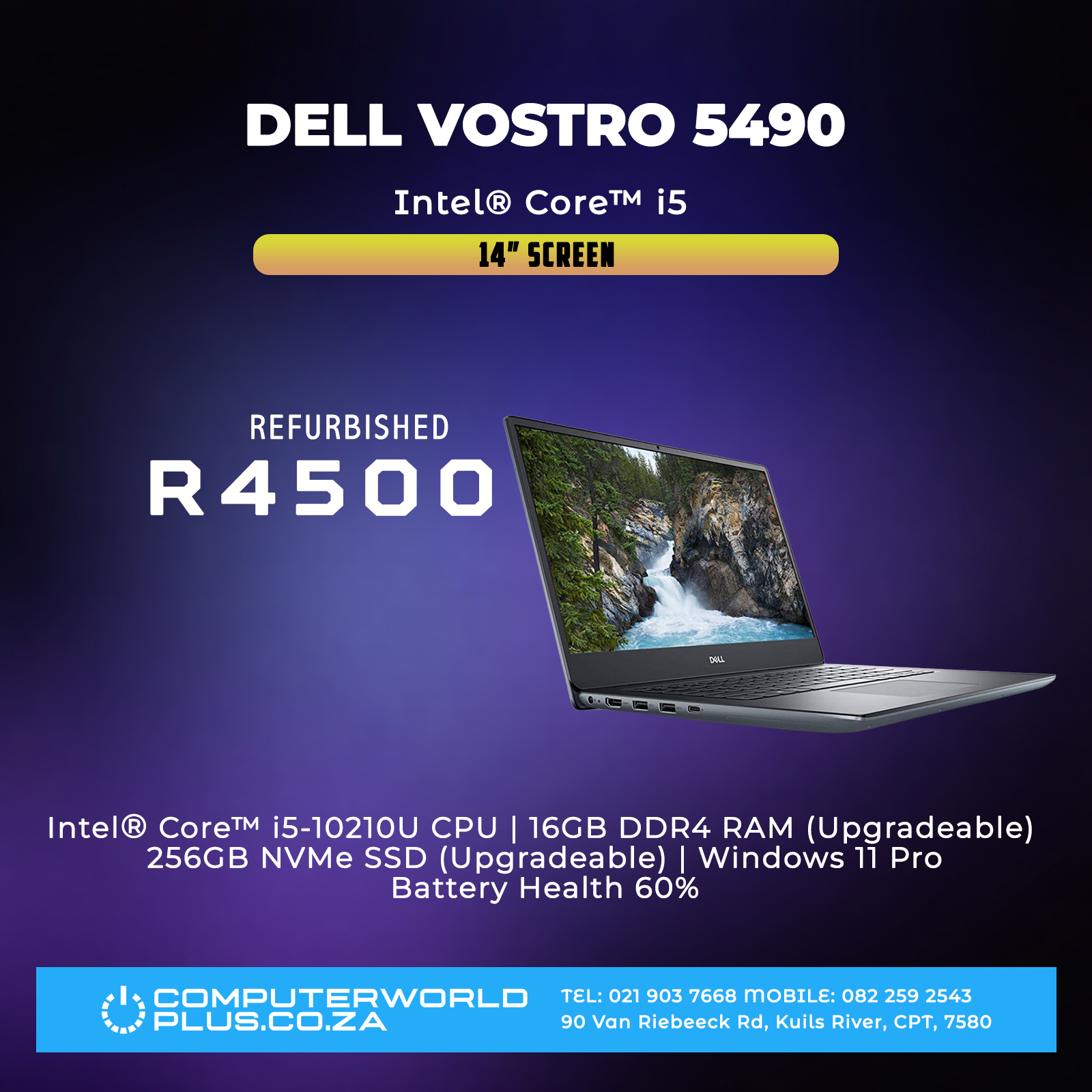 Dell Vostro 5490 Business Laptop | Intel Core i5 | REFURBISHED