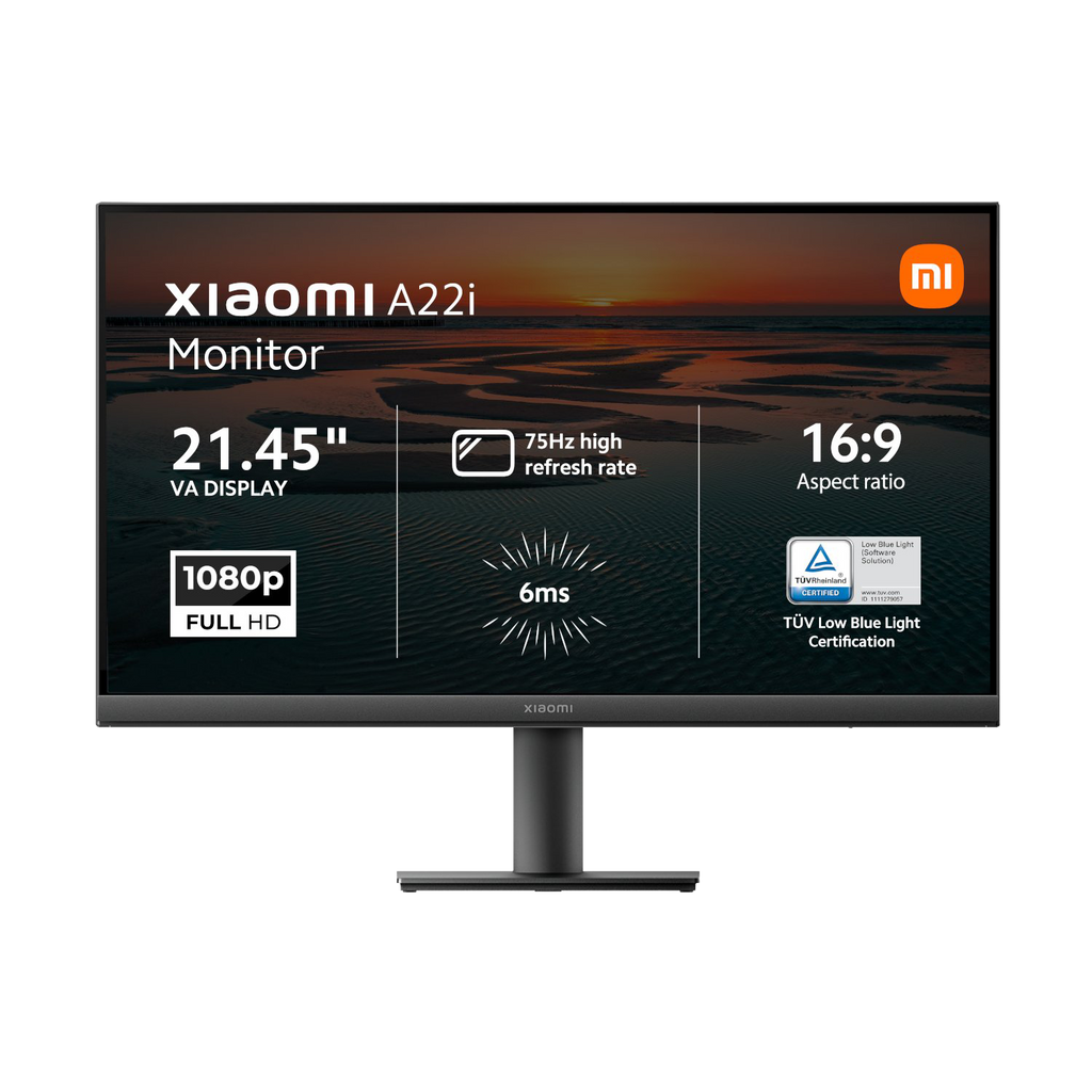Xiaomi A22i 22″ Full HD 1080p VA Monitor (75Hz, 6ms, 16:9, HDMI/DP, Flicker-Free, & VESA Mount) (NEW SEALED)