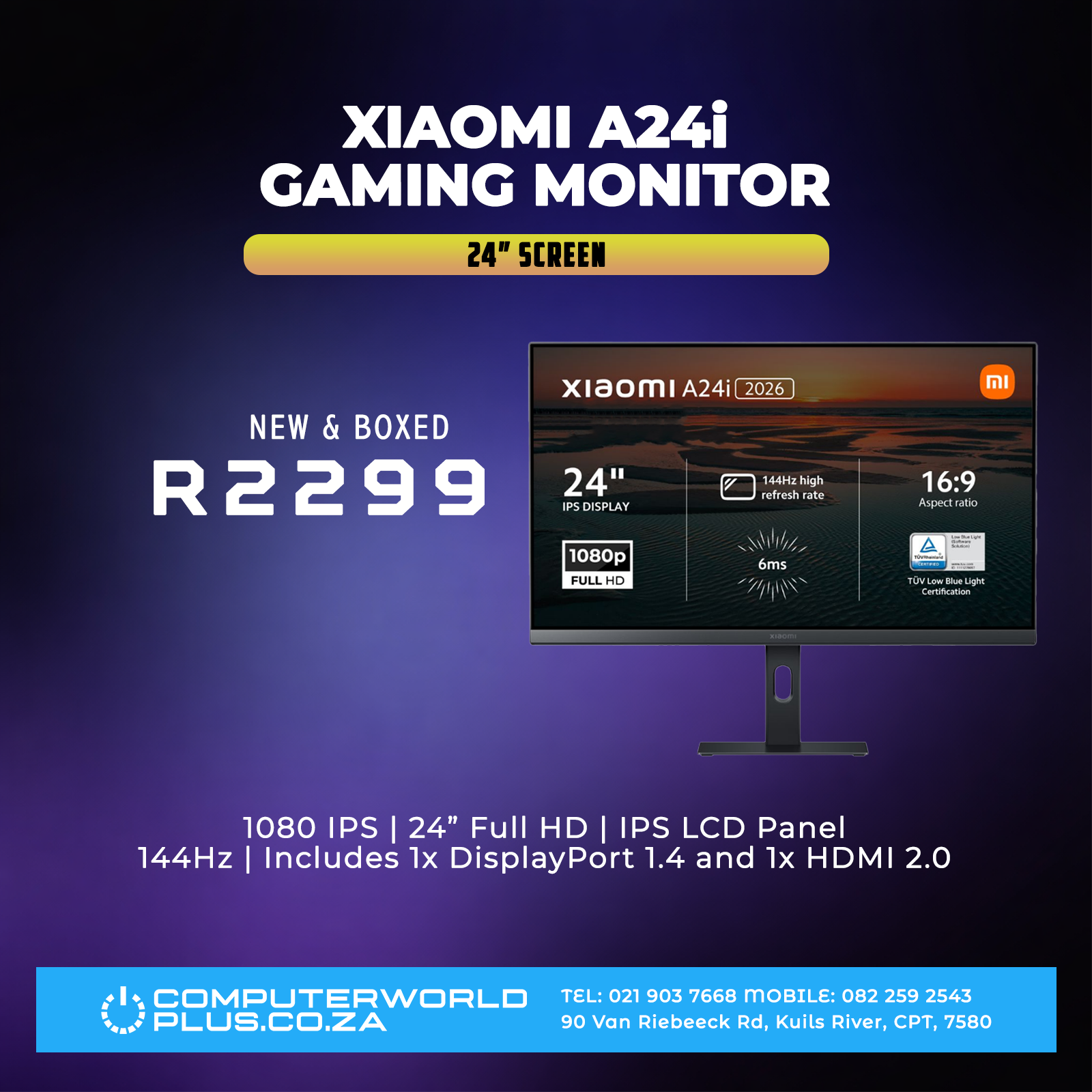 Xiaomi A24i 24" Gaming Monitor | 1080 IPS | BRAND NEW & BOXED