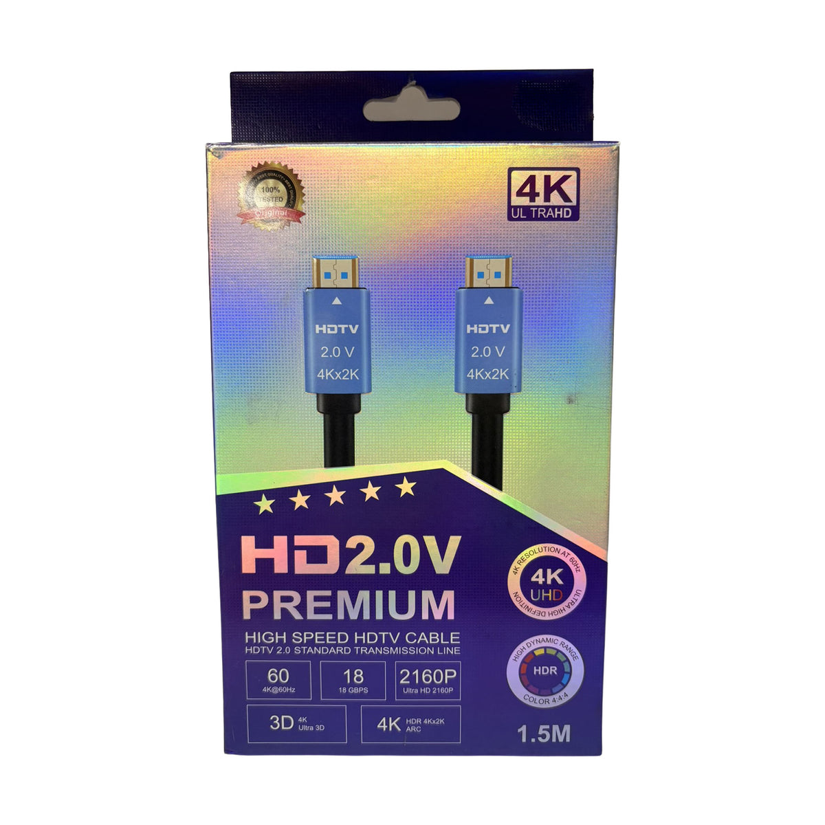 HD 2.0V Premium High Speed HDTV Cable (1.5M)