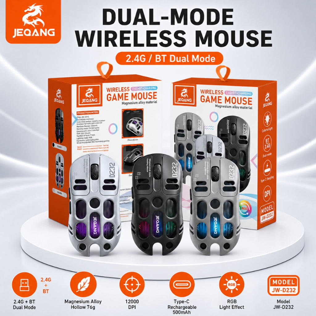 Jeqang Wireless Game Mouse Black