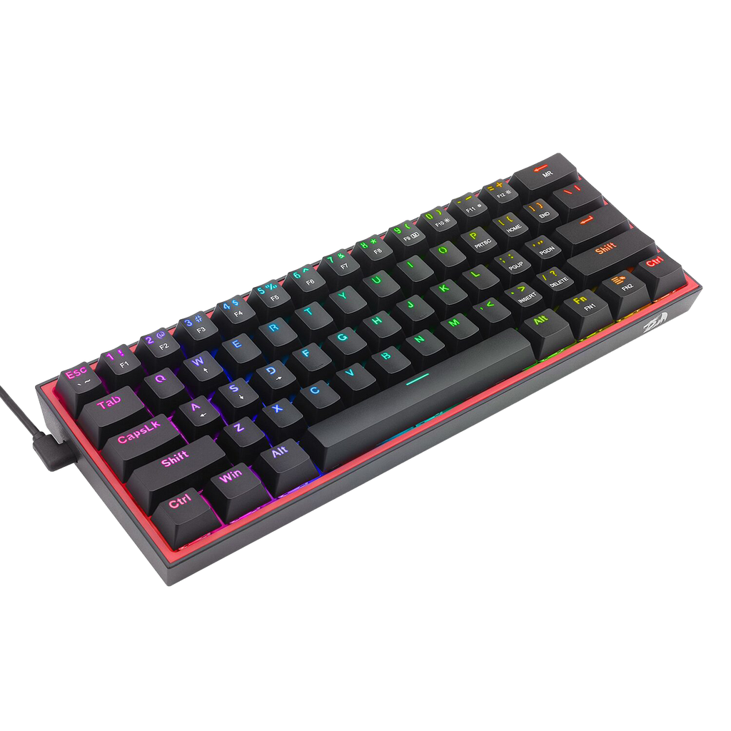 Redragon K617 FIZZ 60% Wired RGB Gaming Keyboard – Black (NEW SEALED)