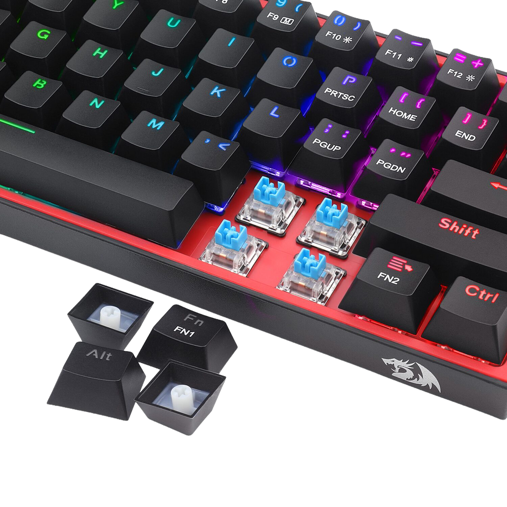 Redragon K617 FIZZ 60% Wired RGB Gaming Keyboard – Black (NEW SEALED)