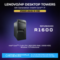 Lenovo/HP Desktop Towers | 4th Gen Core i7 | Upgrades Available in-store (REFURBISHED)