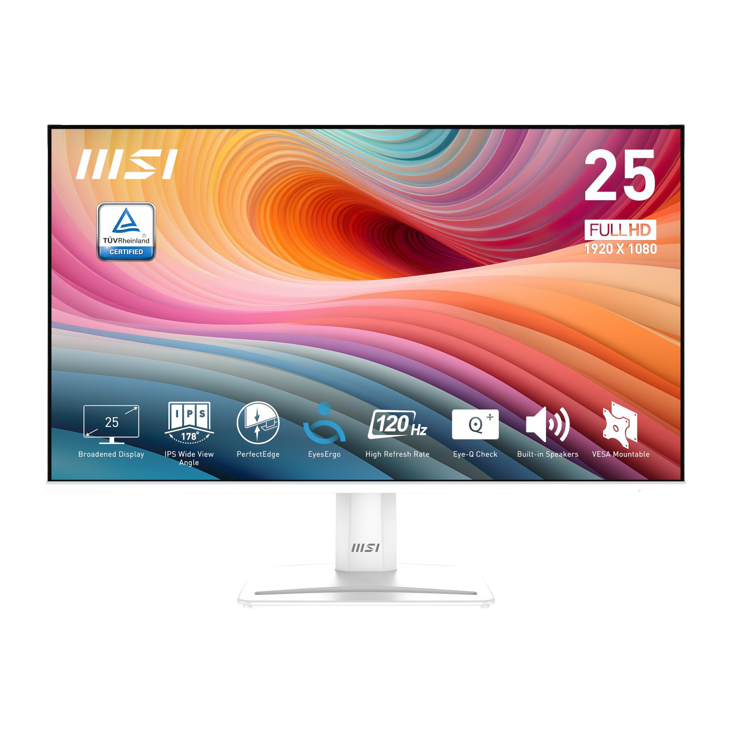 MSI PerfectEdge PRO MP251W E2 24.5″ FHD IPS Office Monitor – White (NEW SEALED)