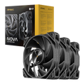 Antec NOVA 120 PWM Fan – 9 BLADE – 3 Pack with Speed Controller – Black (NEW)