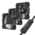 Antec NOVA 120 PWM Fan – 9 BLADE – 3 Pack with Speed Controller – Black (NEW)