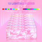 Onikuma Gaming Mousepad Pink Camouflage with Lighting