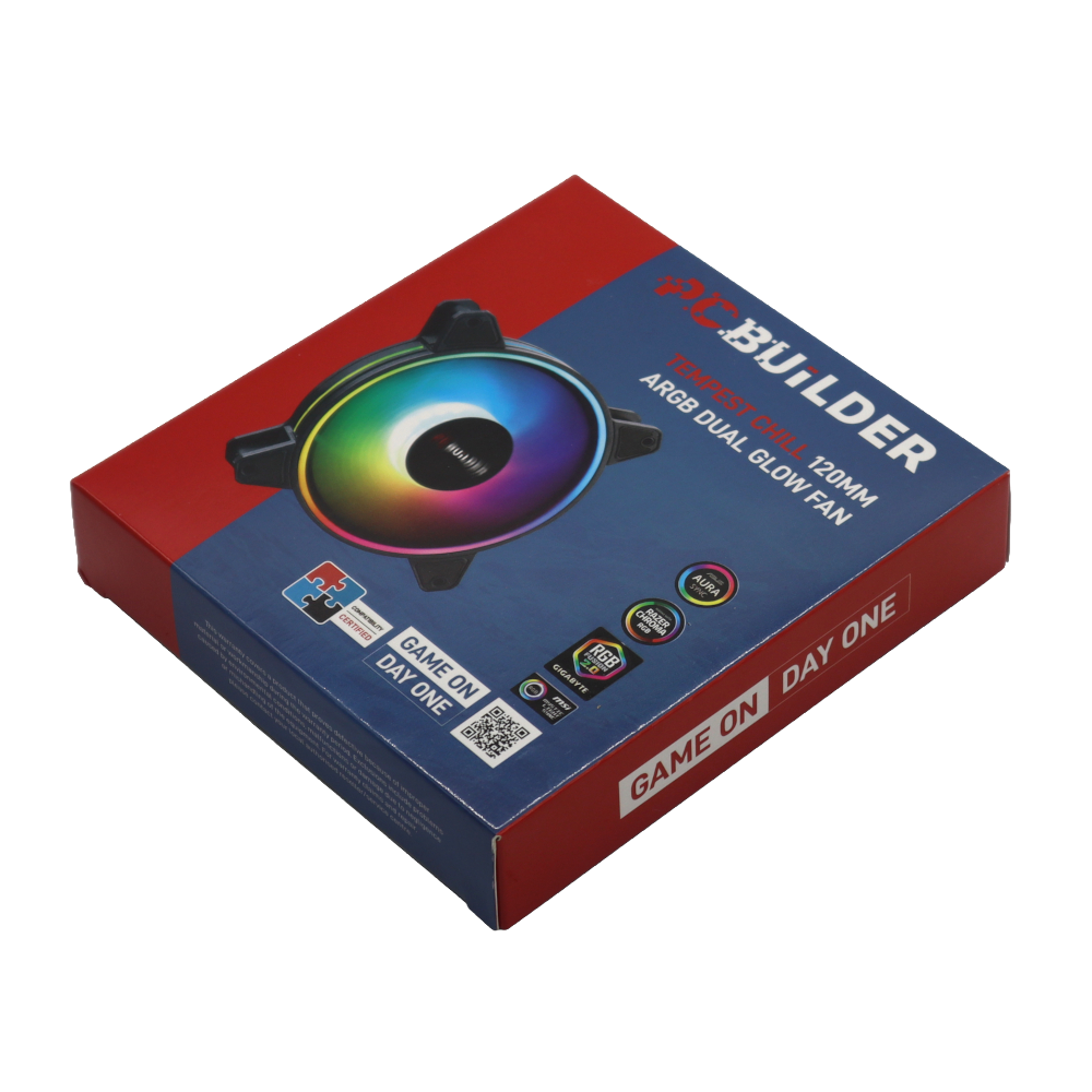 PCBuilder Tempest Chill 120MM ARGB Dual Glow Fan (NEW)