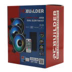 PCBuilder Tempest Chill Fan Kit 3x120MM Dual Glow ARGB Fan + Controller + RF Remote (NEW)