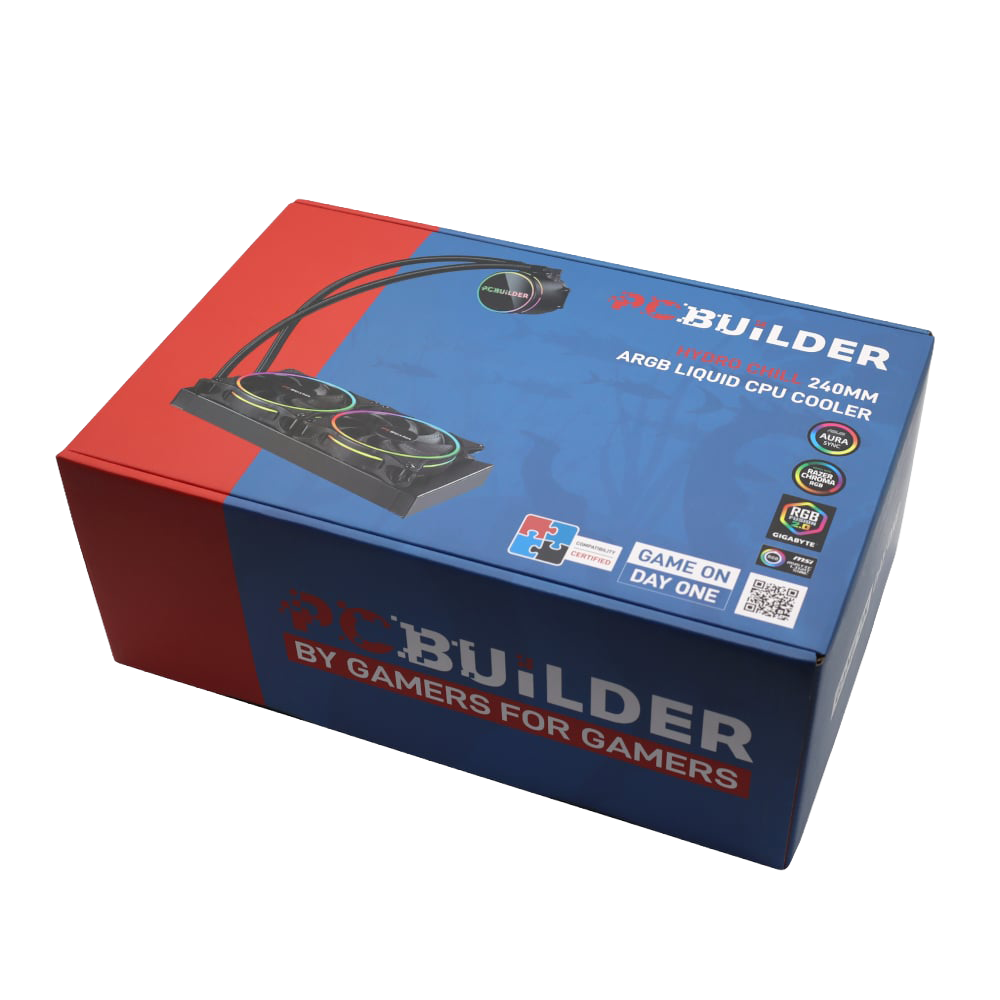 PCBuilder Hydro Chill 240MM AIO Liquid CPU Cooler ARGB (NEW SEALED)