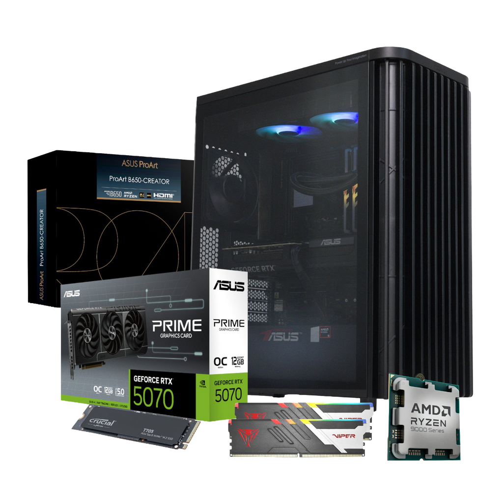 PCBuilder Ryzen 9 9900X CONTENT CREATOR/ 3D RENDERING/ VIDEO EDITING/ GRAPHIC DESIGN PC (NEW SEALED)