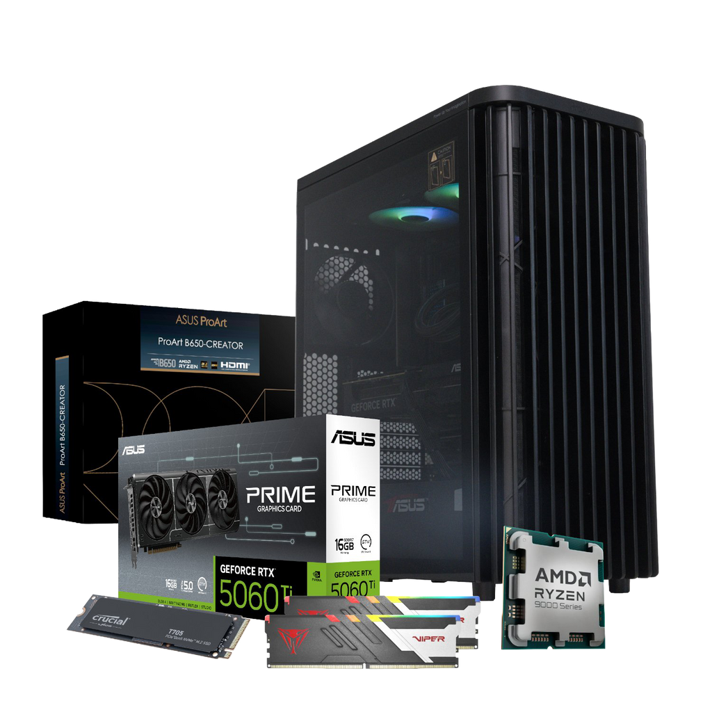 PCBuilder Ryzen 7 9700X MONET Graphic design | 3D rendering | Video editing | Creator PC (NEW SEALED)