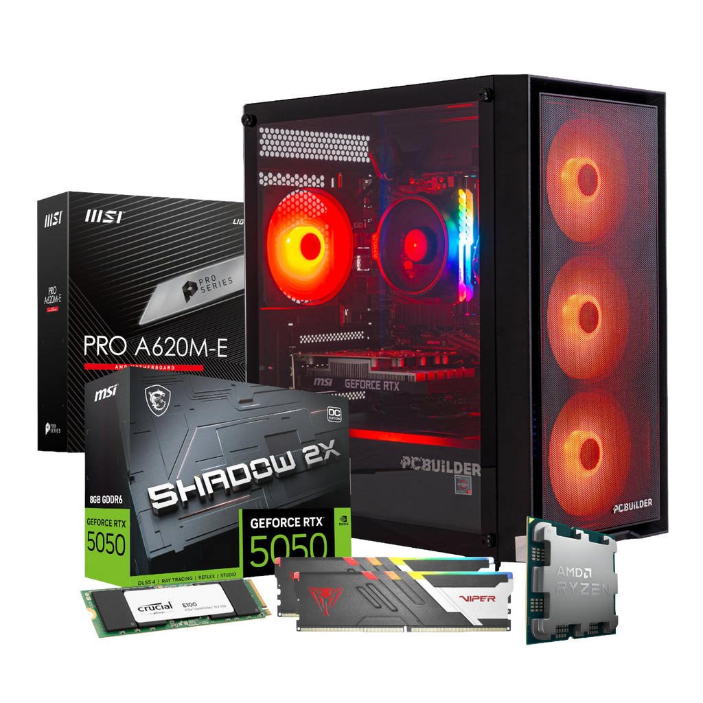 PCBuilder Ryzen 5 8400F PHANTOM Windows 11 Gaming PC (NEW SEALED)