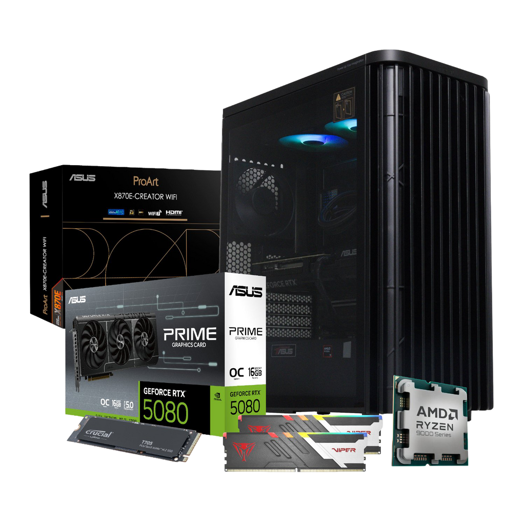 PCBuilder Ryzen 9 9950X | 64GIG RAM | RTX 5080 16GIG | REMBRANDT Creator PC (NEW SEALED)