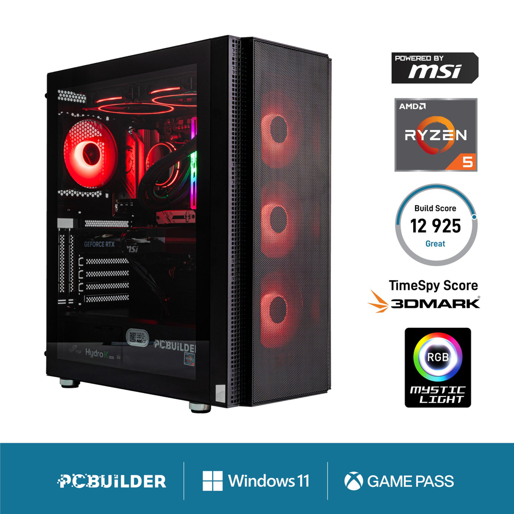 PCBuilder Ryzen 5 7600 SPECIALIST Windows 11 Gaming PC (NEW SEALED)