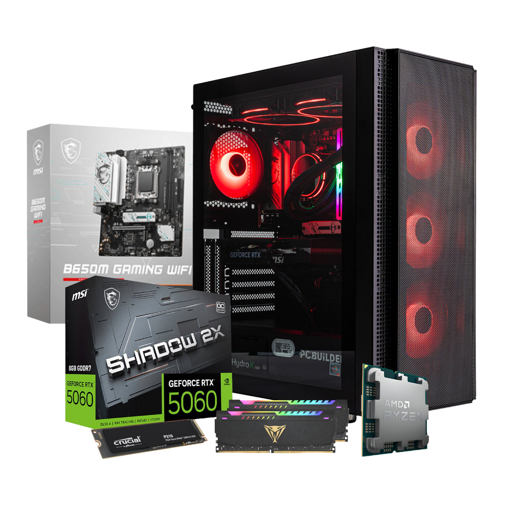PCBuilder Ryzen 5 7600 SPECIALIST Windows 11 Gaming PC (NEW SEALED)