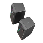 REDRAGON 2.0 Satellite Speaker ANVIL 2 x 3W RGB USB|Aux Gaming Speaker – Black (NEW)