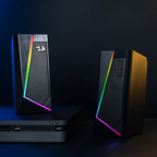 REDRAGON 2.0 Satellite Speaker ANVIL 2 x 3W RGB USB|Aux Gaming Speaker – Black (NEW)