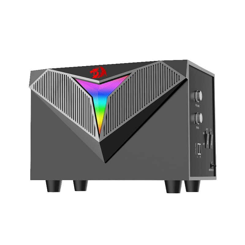 REDRAGON 2.1 Satellite Speaker TOCCATA RGB 11W Gaming Speaker – Black