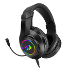 REDRAGON Over-Ear HYLAS Aux (Mic & Headset)|USB (Power Only) RGB Gaming Headset – Black (NEW SEALED)