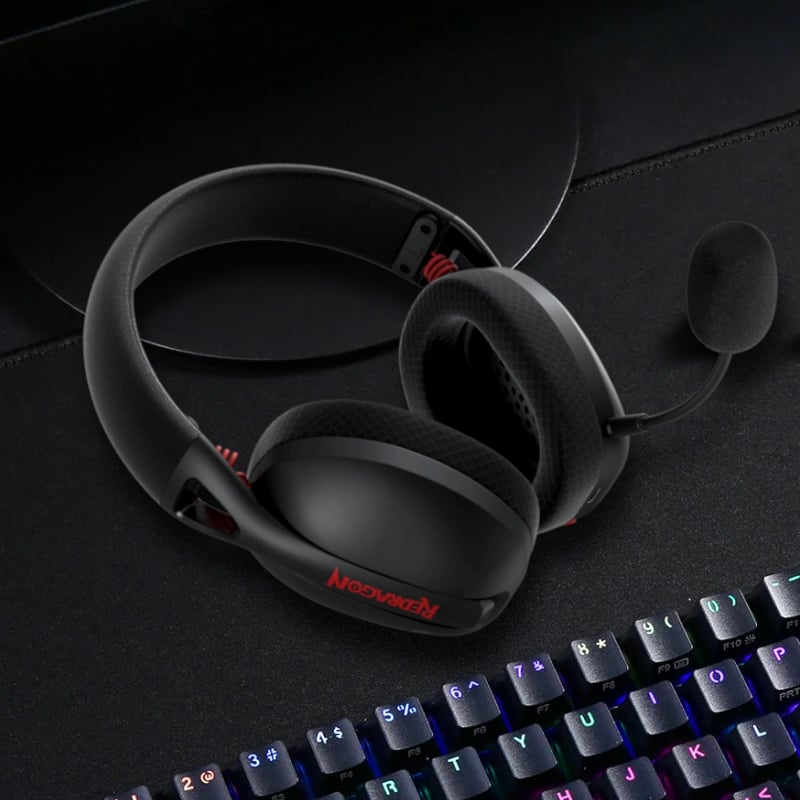 REDRAGON Over-Ear IRE BT5.2 Wireless Gaming Headset – Black (NEW SEALED)