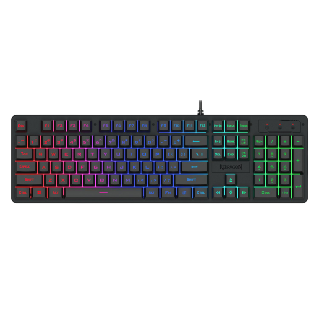Redragon K521 Upgrade Rainbow LED 104-Key Membrane Gaming Keyboard (NEW)